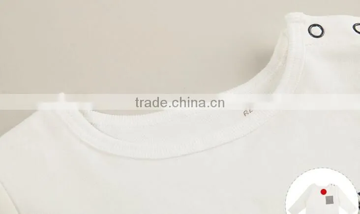 wholesale soft cotton 0-2years infant Toddler shirts long sleeve white t-shirt