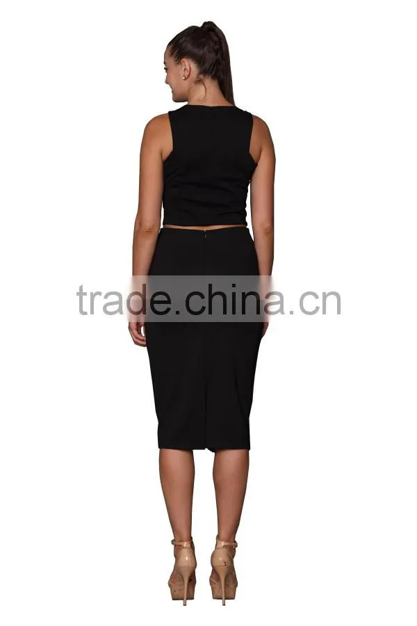 2015 New Design Crop Top, Ladies Beaded and Sequin Top