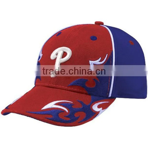 Baseball Hat Embroidery Logo Custom Blank Caps Flame Pattern