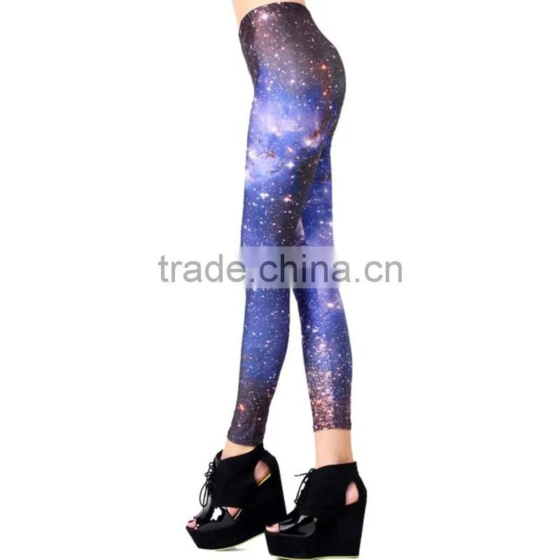 high quality galaxy sublimation leggings women custom printed leggings wholesale factory price