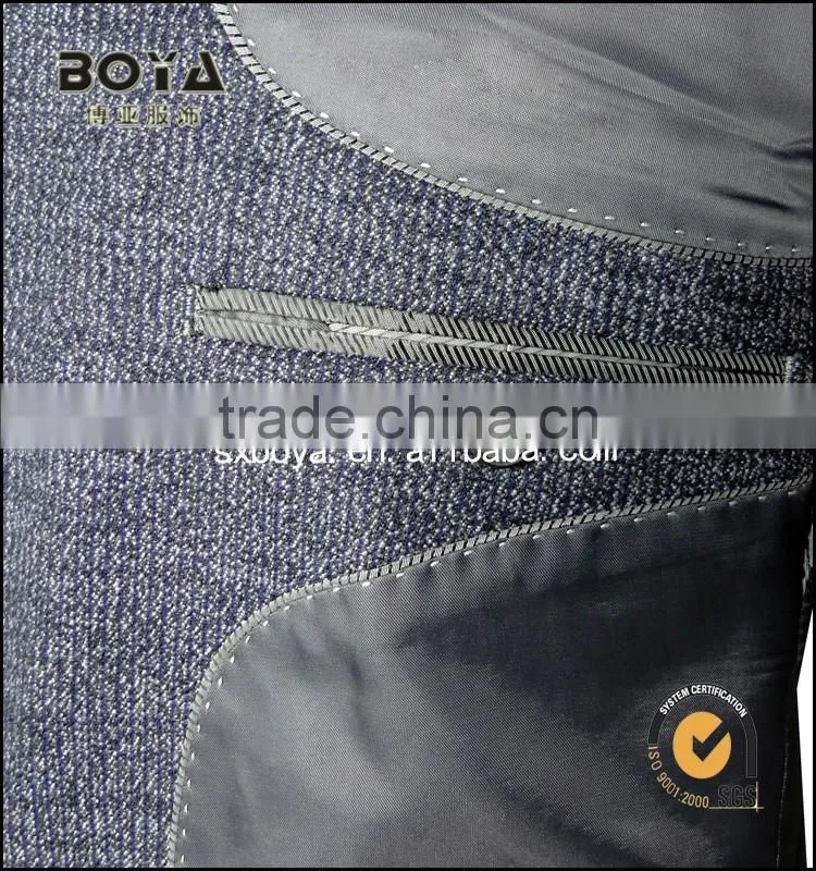 2015 hot sale mens blazer with two placket resin buttons