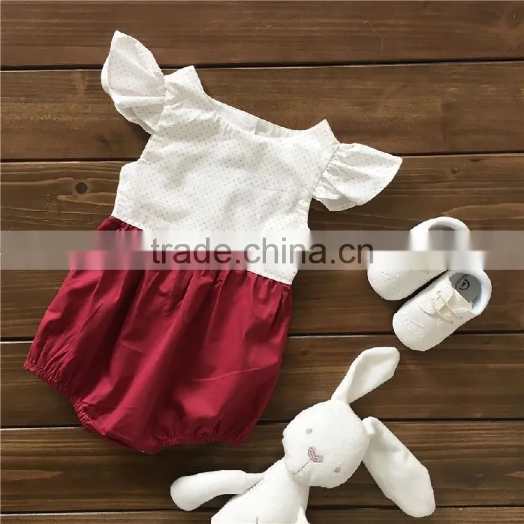 Hot Selling 2017 Summer Baby girl Clothes cute angle short sleeve Cotton fashion desigin Baby Romper