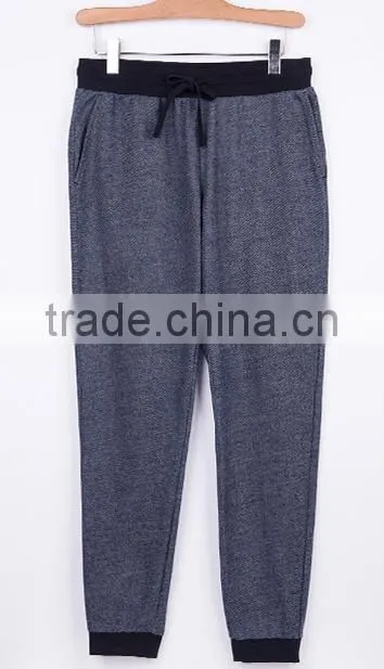 customized skinny sports pants Pop style CVC60/40 cotton wholesale cheap plain blank pants