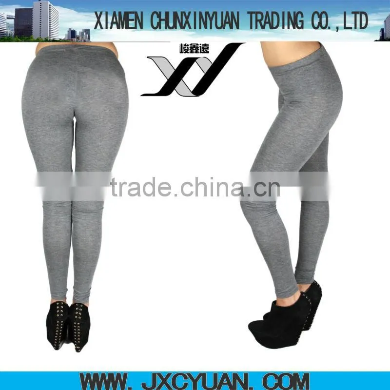 2017 Fashion Womens Sexy Leggings Adult OEM Service Spandex Cotton Sportswear Custom Plain Dyed