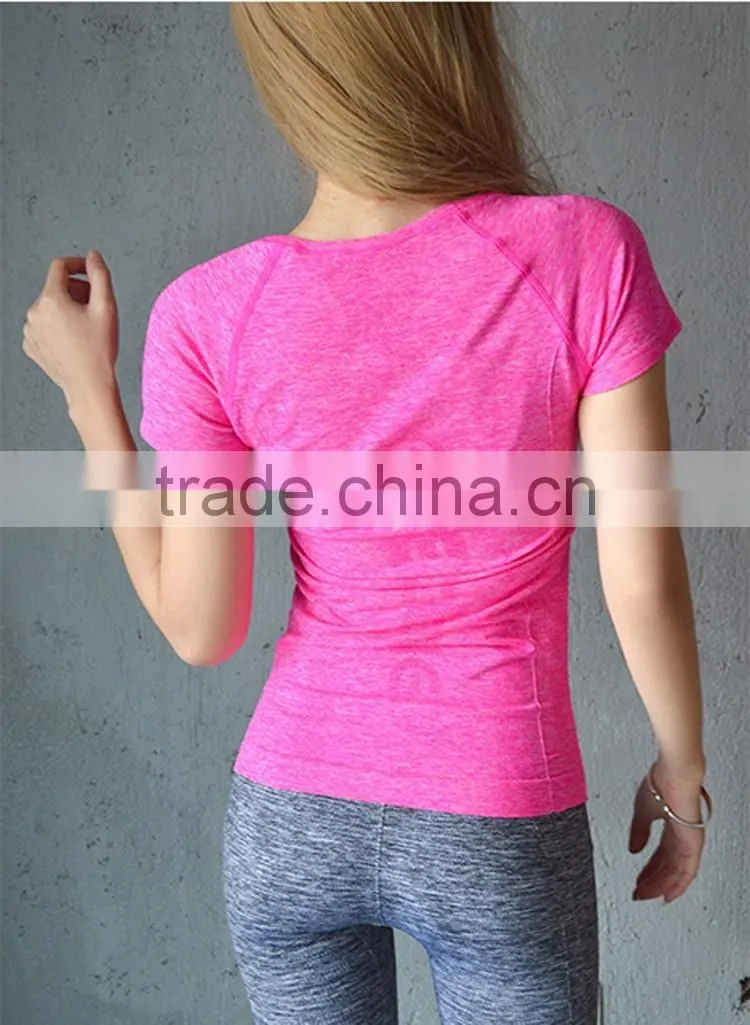 Custom Gym T shirt Compression Tights Women's Sport T-shirts Dry Quick Running Short Sleeve T-shirts Fitness Women Clothes Tees