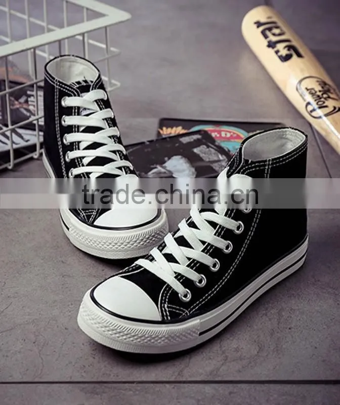 China High Ankle Durable Women Canvas Shoes