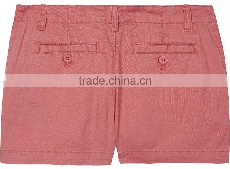 High Quality Solid Colored Belt Loop Boys Denim Shorts Made of Twill