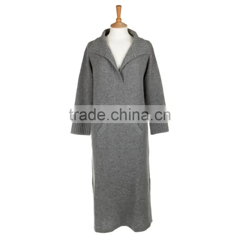 High Quality Comfortable Wearing Grey Colored Women Cashmere Jumper Lounger