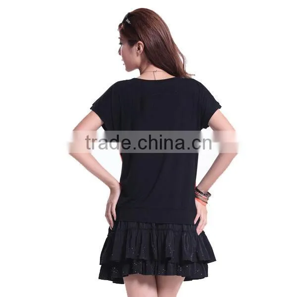 Women Short Sleeve Blouses Wide Neck T Shirts Round Neck Women T Shirt In Assorted Colours
