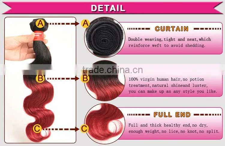 Professional Hair Supplier Gorgeous Ombre Human Hair Extention