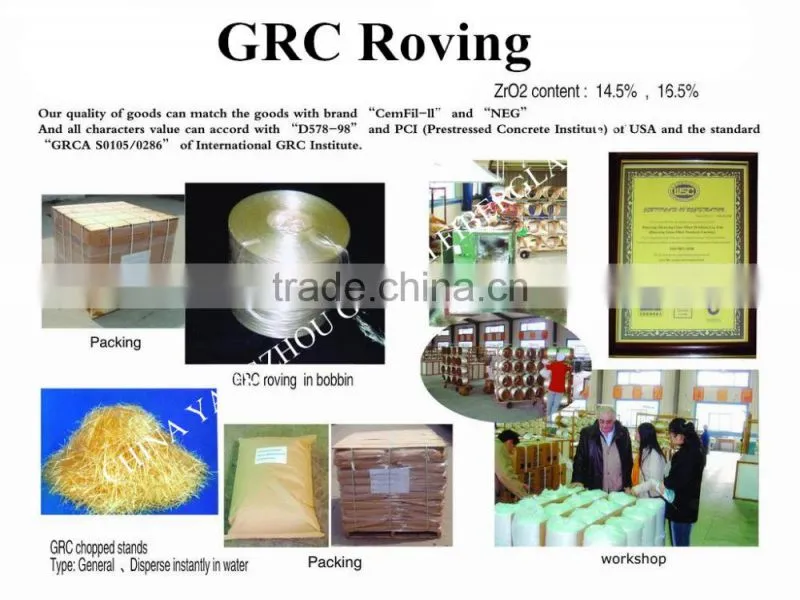 AR fiberglass roving ZrO2 14.5%/16.5% for GRC