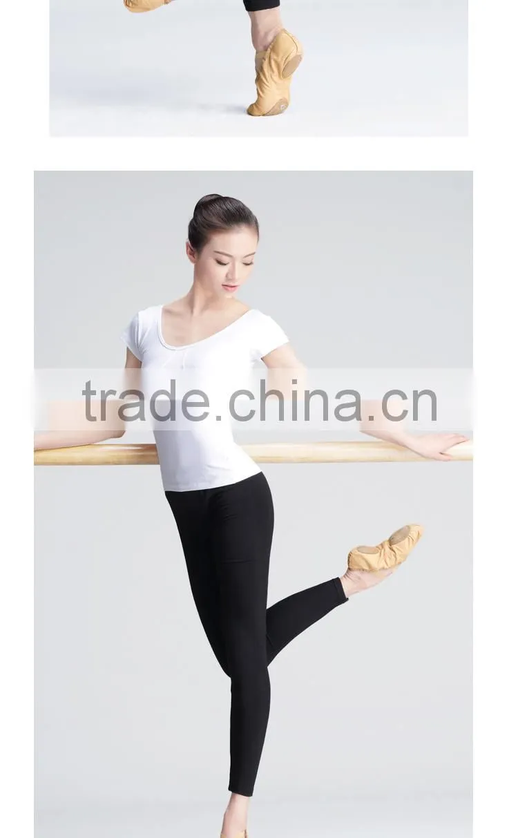 Girls Ladies Cotton Gymnastics Ballet Pants Tight Dance Trousers Black