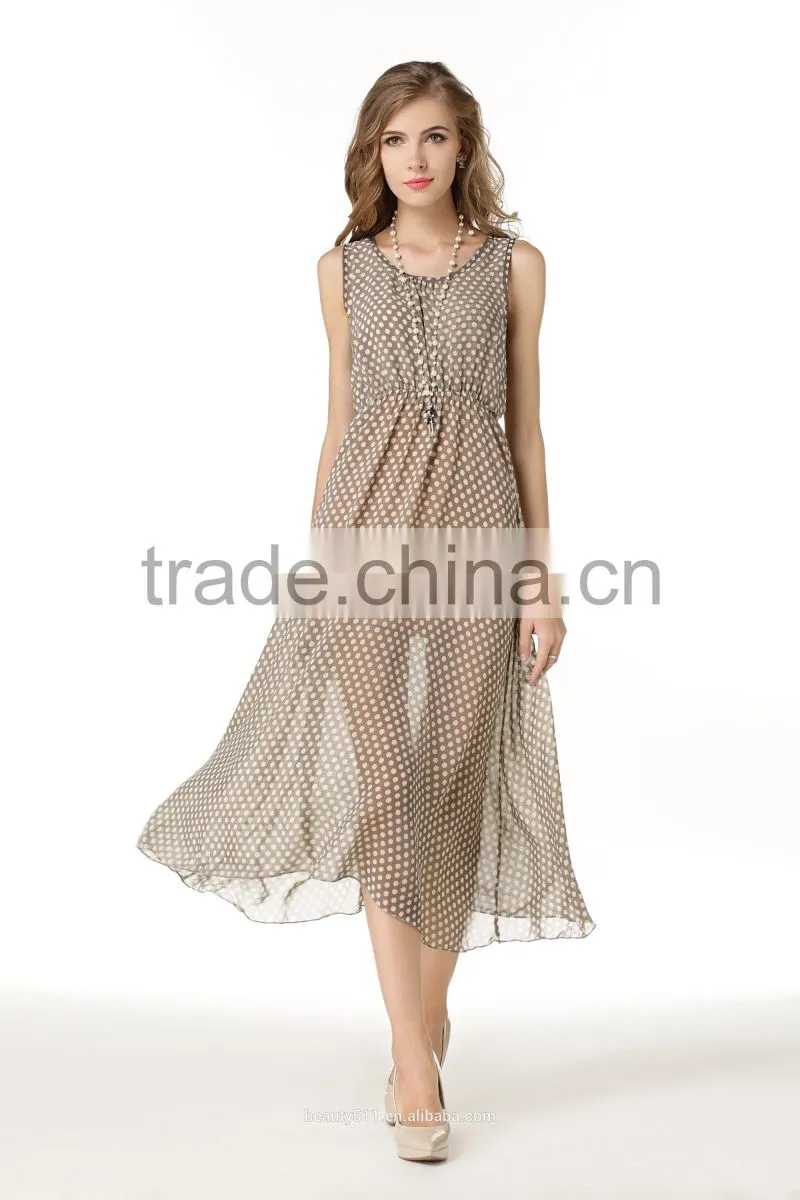 hot Sleeveless O-Neck xxl size women Summer Dress Casual Sexy Long Party Dresses For Fat Girls SD60