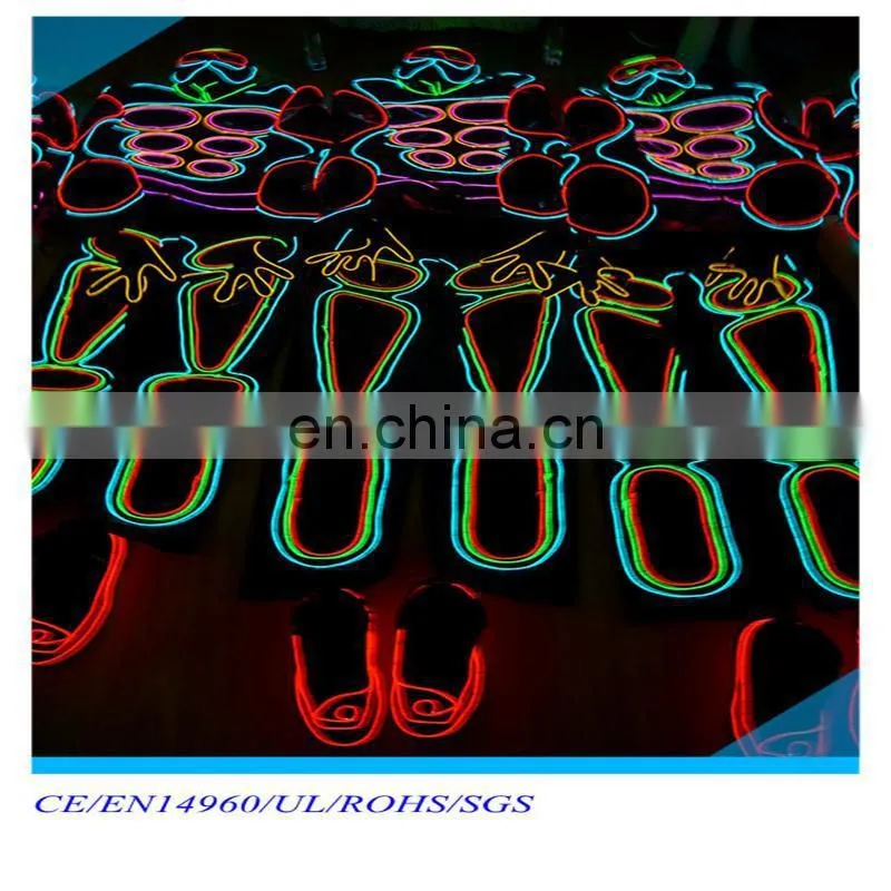 RGB EL Wire clothes with el wire crown