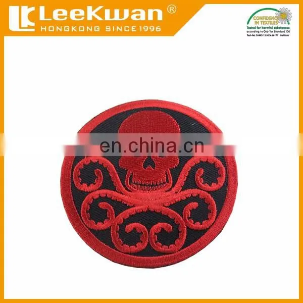 Red Circle embroidered patches