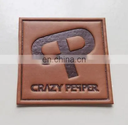 soft Branded PU PVC Leather Logo Patch