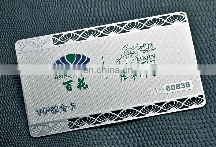 Plated high quality metal magnetic stripe credit card metal name card