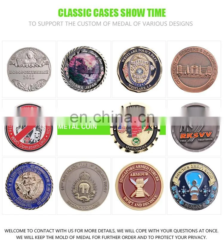 Custom antique metal old coin