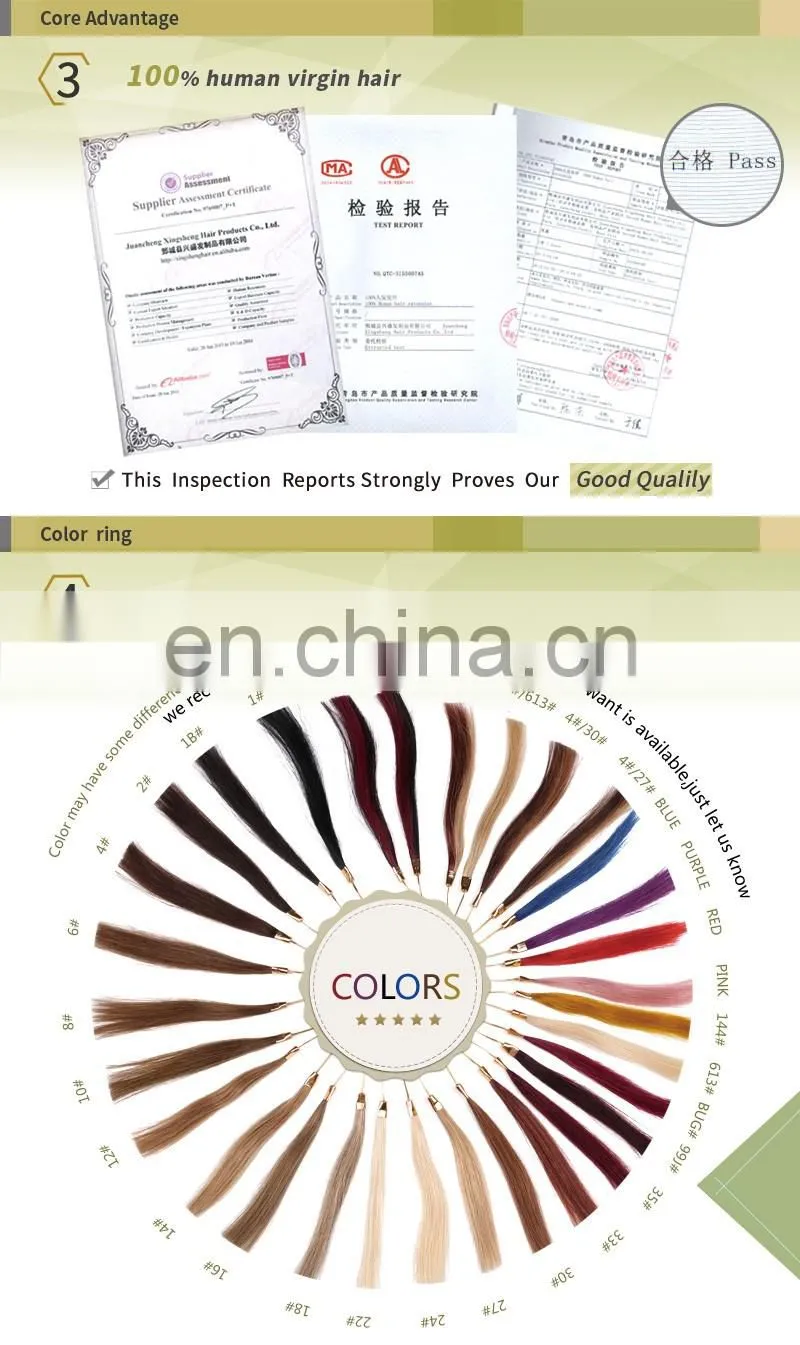 Factory supply human hair extension packaging