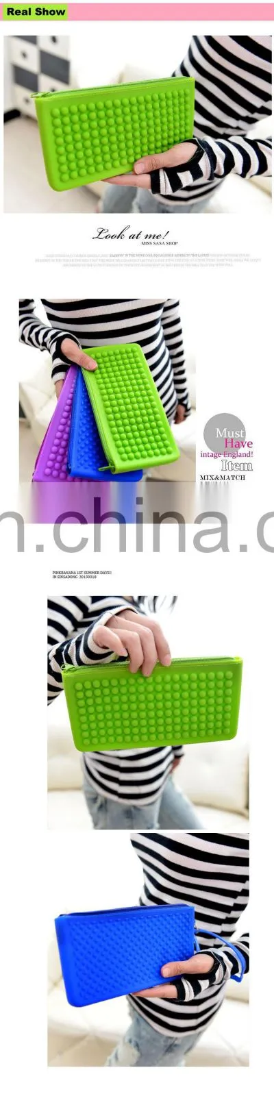 Cheap Women's Silicone Wallet Clutch Bag Zipper Wristlet Purse Handbag