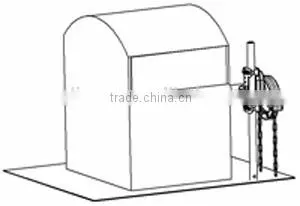 manual greenhouse film roll up winch winder
