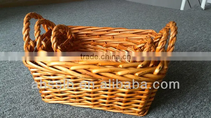 small wooden promotion basket
