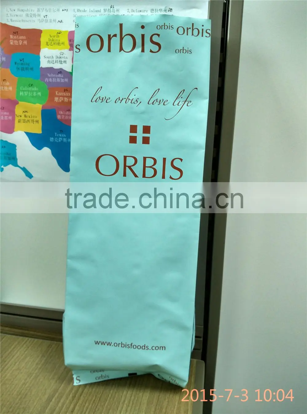 custom printed sides gusset plastic coffee bean packaging bags
