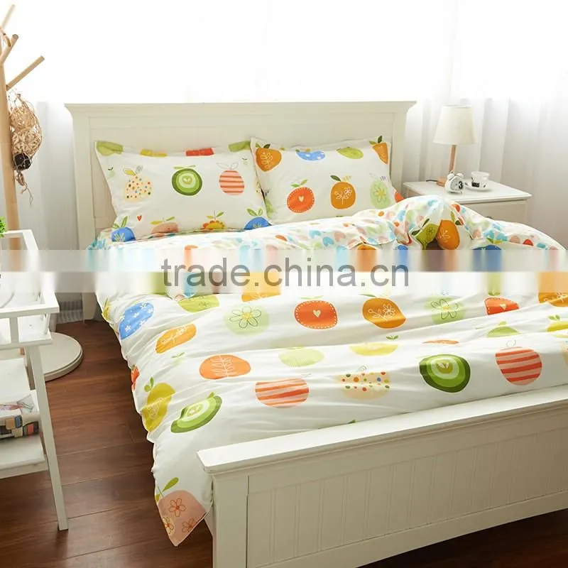 2016 chinese factory price high quality bedding set cotton cartoon bed sheet set