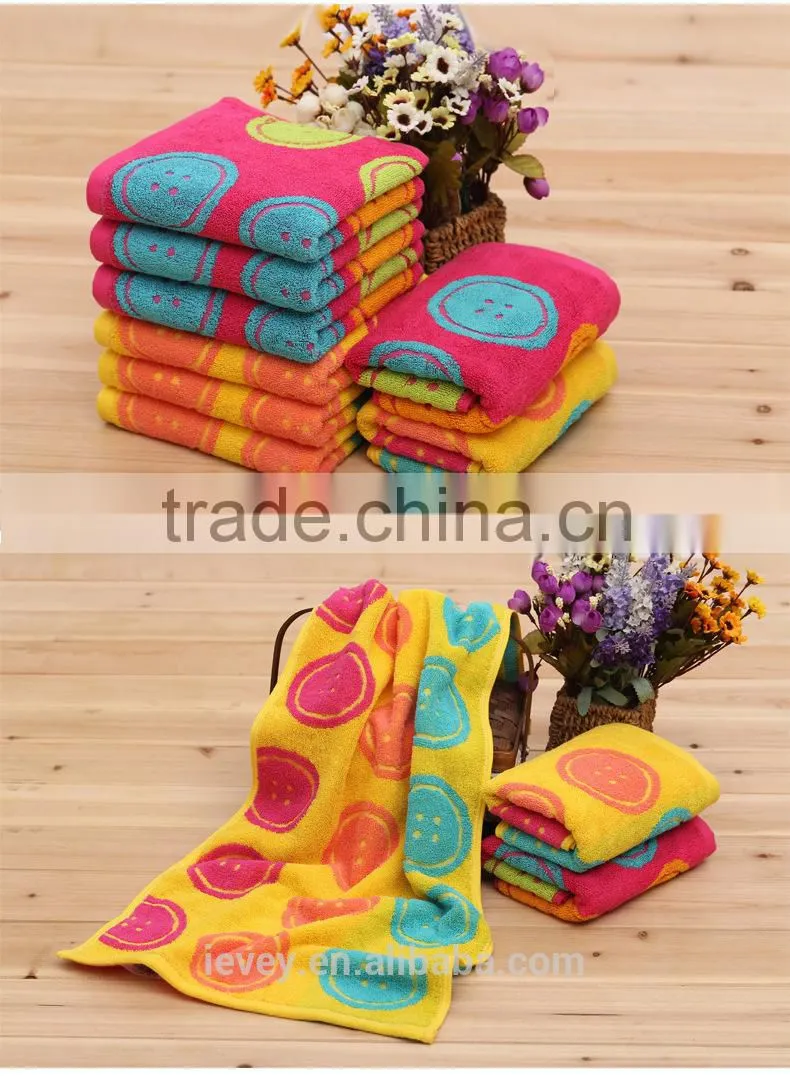 2015Luxury high quality hot sale cotton french terry fleece fabric for baby towel set 34*76 / 70*140cm