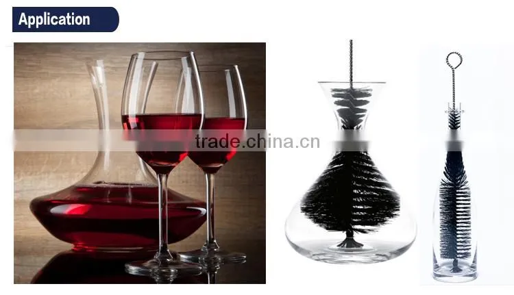 brush for cleaning Lead Free Crystal Wine Decanter
