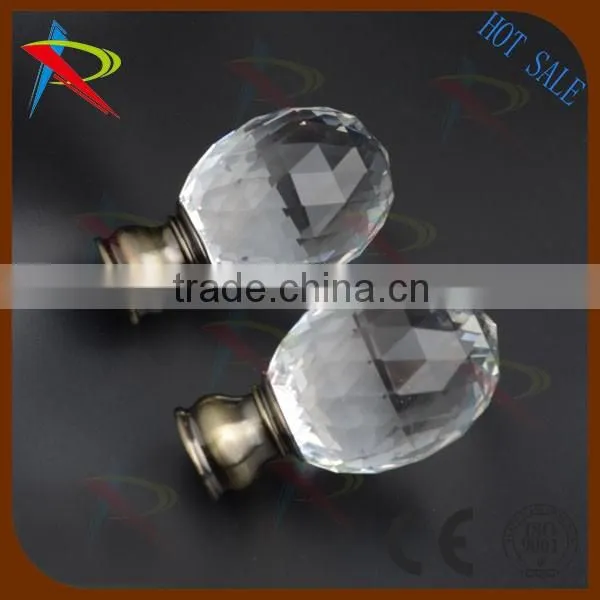 Adjustable Modern 19mm Metal meeting room Window Curtain Pole Finial