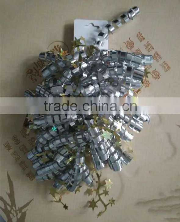With PET star line 30inch length curly bow/wrapping curling ribbon bow for decoration