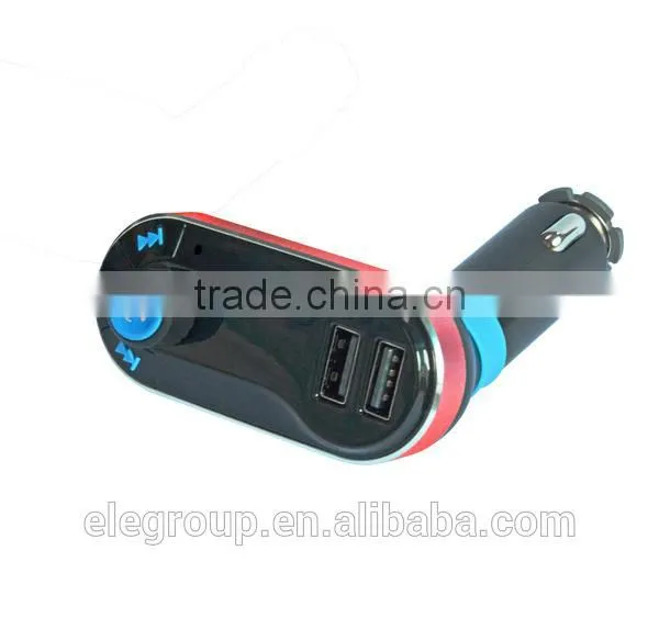 Promotional instructions car mp3 player fm transmitter with TWO usb ports