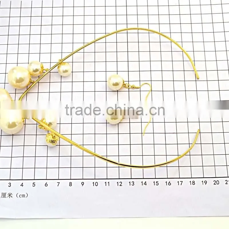 Wholesale Turkish Jewelry Latest Design Of Pearl Earrings Big Fashion Jewelry Set