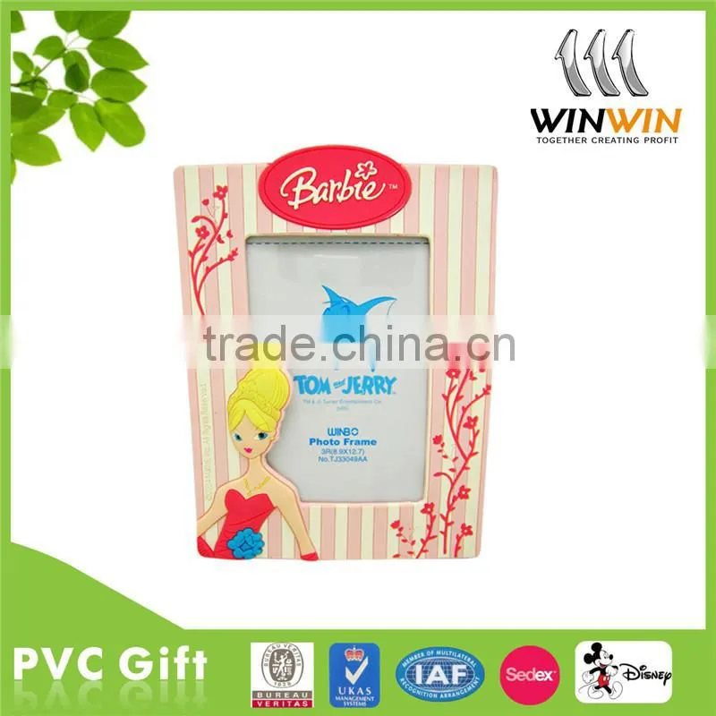 Personalized high quality 3D Cute Bear PVC Photo Frame/Picture Frame