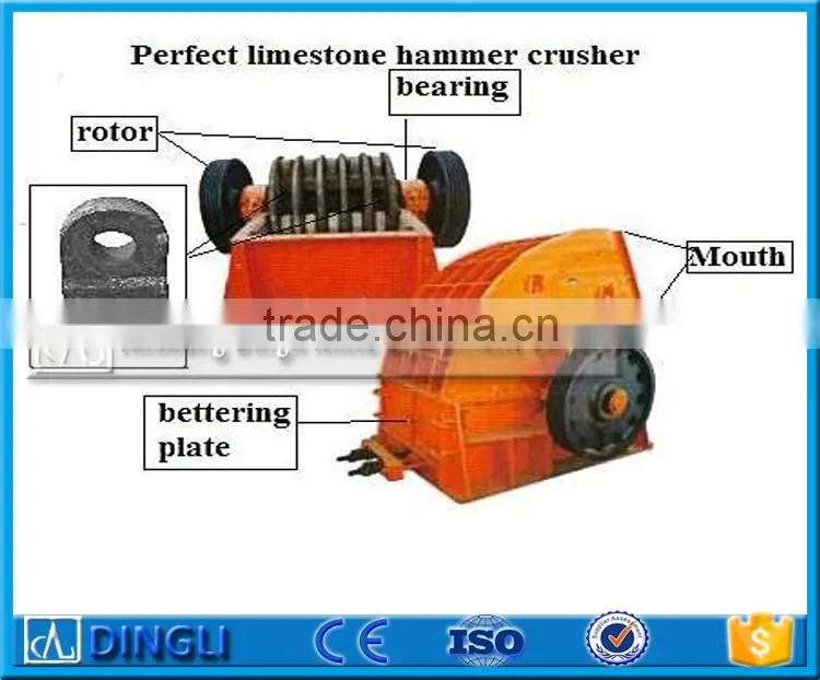 50 to 1200TPH heavy duty limestone hammer crusher for mining