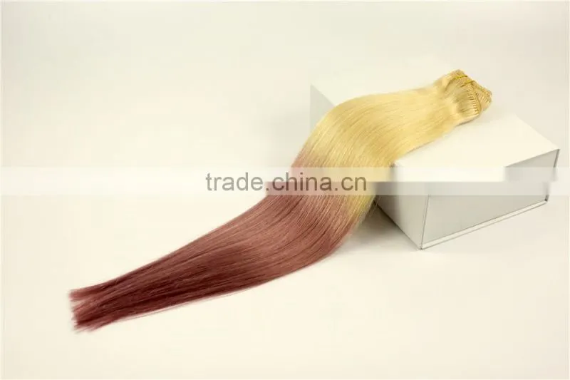 Virgin Asian ombre bundles two tone human hair weave