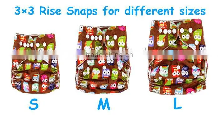 AnAnBaby Adjustable cloth diapers baby Nappies Round tab PUL