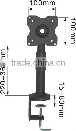 VESA for 100*100 mm with lock TV desk mount bracket