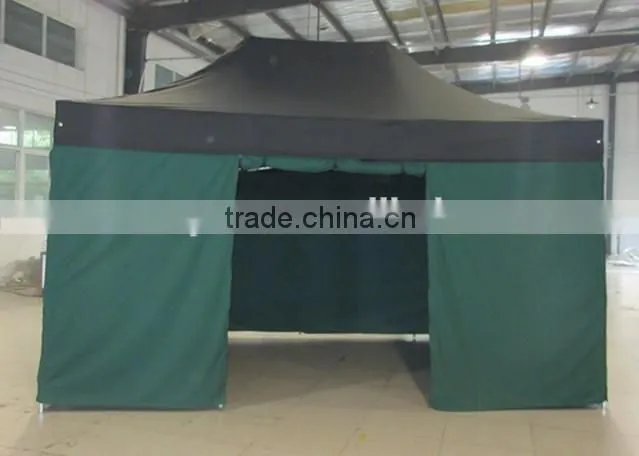 3m x4.5m small hexagon folding gazebo with window and door walls