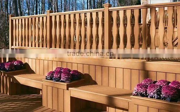 Waterproof Outdoor wood texture wpc foam balustrade