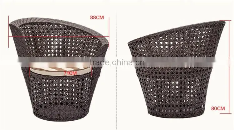 3PCS/SET Garden Outdoor Rattan Coffee Office Dining Table And Chair Tunisia Price For Restaurant