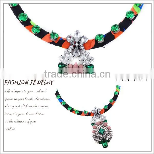 Fashion Mode Acrylic Waterdrop Braided Rope Necklace