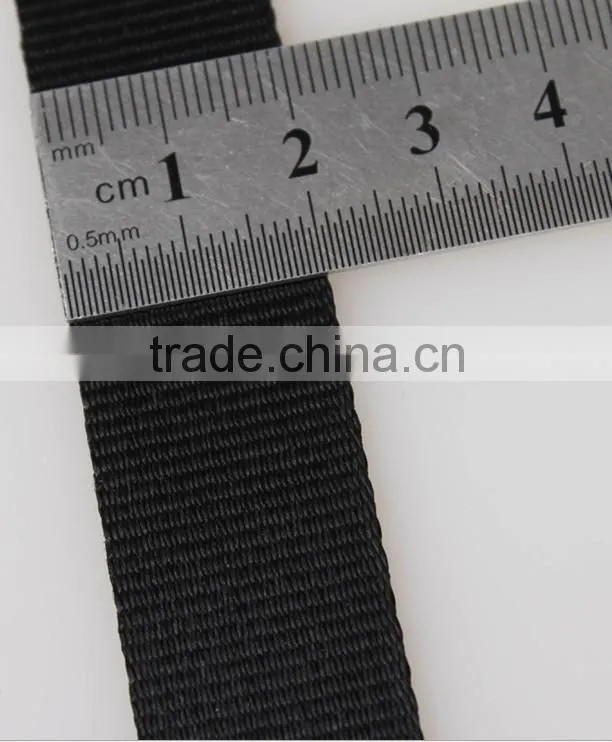 2.0cm black plain polyester/pp webbing