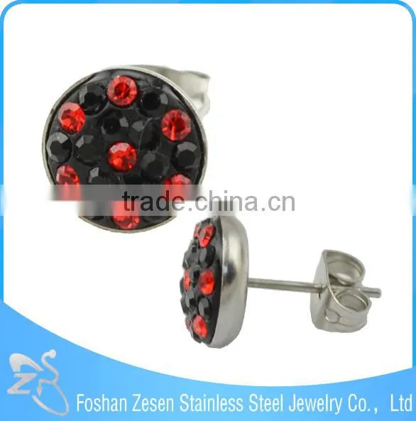 ZS20175 surgical steel crystal earring , wholesale earring factory , earring crystal jewelry