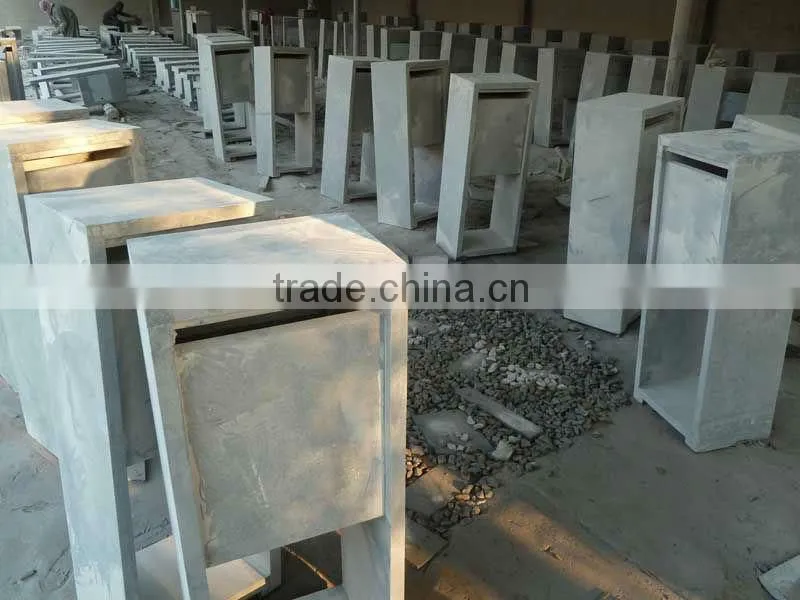 Blue Limestone Mailbox