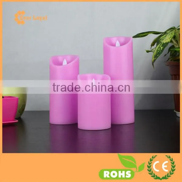 Set of 3 Flameless LED Candle with Moving Flame Wick