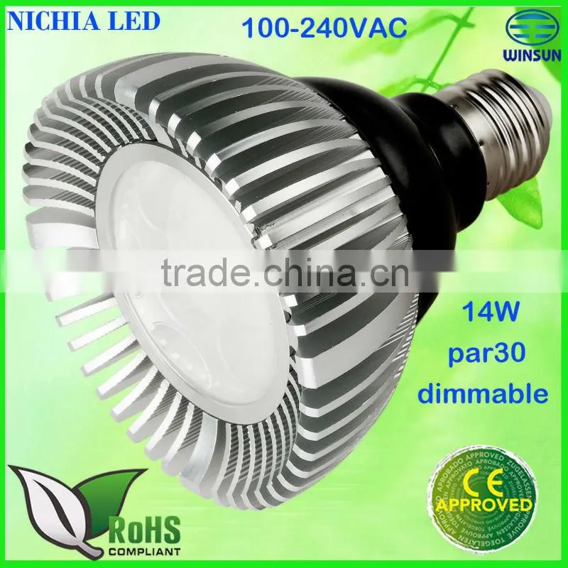 par30 dimmable Nichia LED 100-240VAC 14W