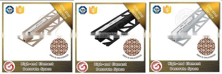 Mirror surface polish silver stainless steel floor expansion joint for tile