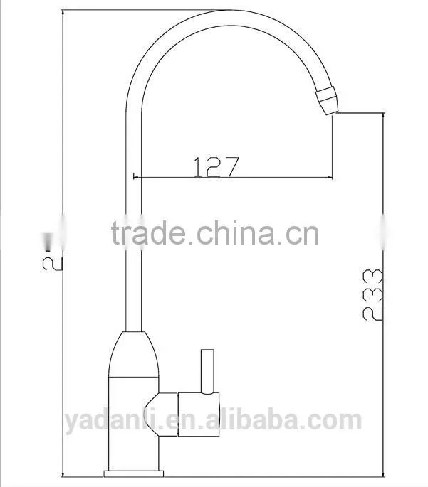 polished chrome single handle brass water purifier kitchen faucet 665G